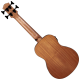 Cascha HH 2175 Natural ukulele bass tokkal