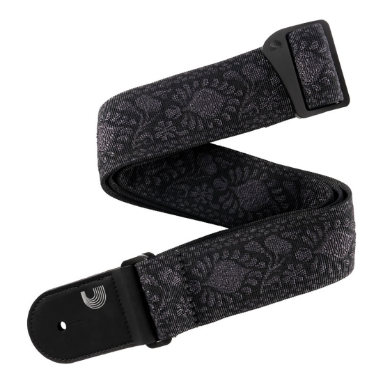 D'Addario 50TB01 Monterey Black Tubular textil gitár heveder