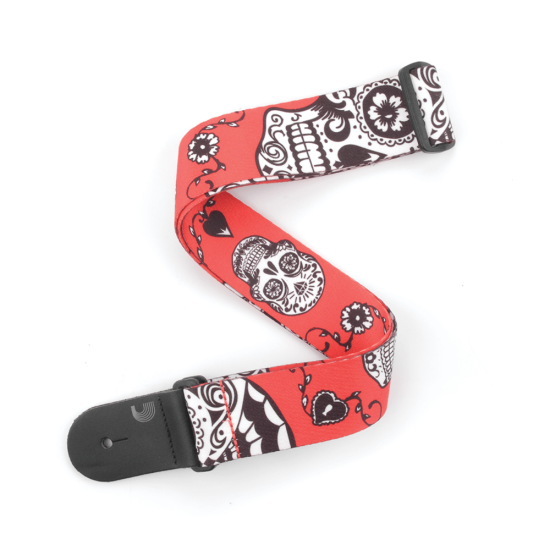 D'addario P20W1414 Red Sugar Skulls heveder