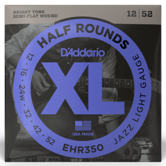 D'addario EHR350 Half Round 12-52 Jazz Light