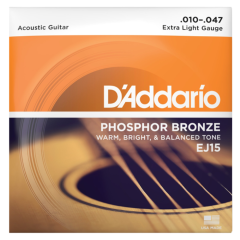 D'addario EJ15 Phosphor bronz 10-47