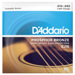 D'addario EJ16 Phosphor bronz 12-53