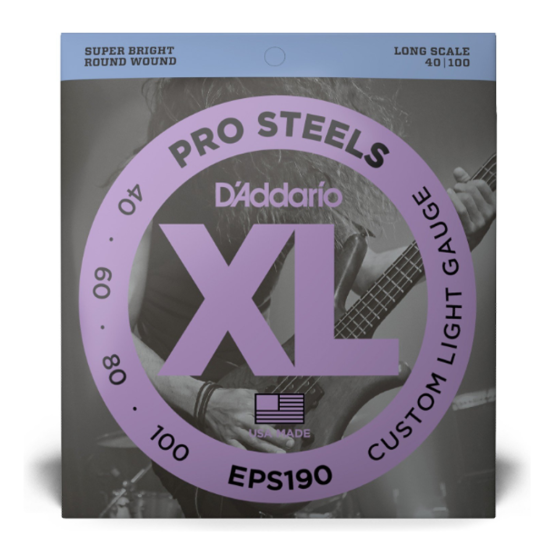 D'addario EPS190 Pro Steel 40-100 basszusgitár húr