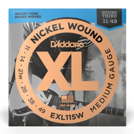 D'addario EXL115W Nickel 11-49 Medium