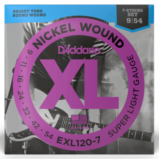 D'addario EXL120-7 Nickel 09-54 Super Light