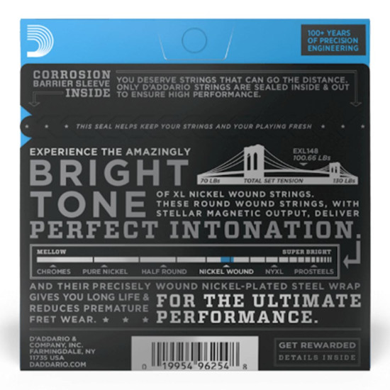 D'addario EXL148 Nickel 12-60 Extra Heavy