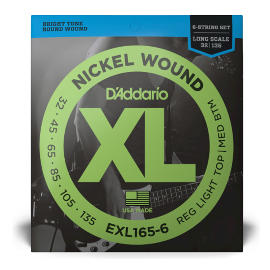 D'addario EXL165-6 32-135 basszusgitár húr