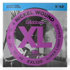 D'addario EXL120 Nickel 09-42 Super Light