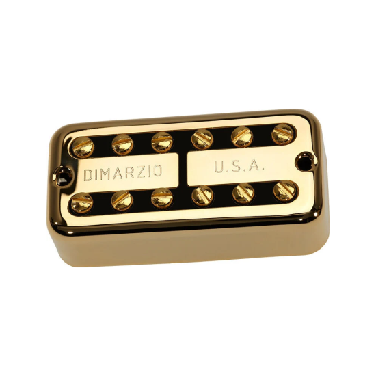 DiMarzio DP292FGBK New'Tron Bridge - Gold Cover with Black Insert