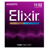 Elixir 80/20 Bronze PolyWeb 11-52(11025) Custom Light akusztikus húrkészlet
