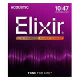 Elixir 80/20 Bronze NanoWeb 10-47(11152) 12 húros Light akusztikus húrkészlet