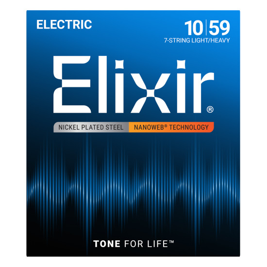 Elixir NanoWeb (12074) 10-59 7-String Light/Heavy elektromos húrkészlet