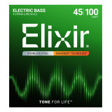 Elixir NanoWeb (14652) Stainless Steel Bass 45-100 Light basszusgitár húrkészlet