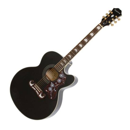 Epiphone J-200 Studio Ebony Black 