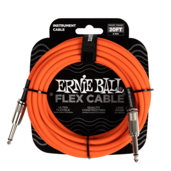 Ernie Ball 6421 Flexcable 6m gitárkábel narancssárga