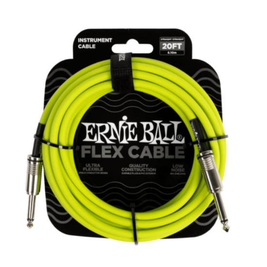 Ernie Ball 6419 Flexcable 6m gitárkábel zöld
