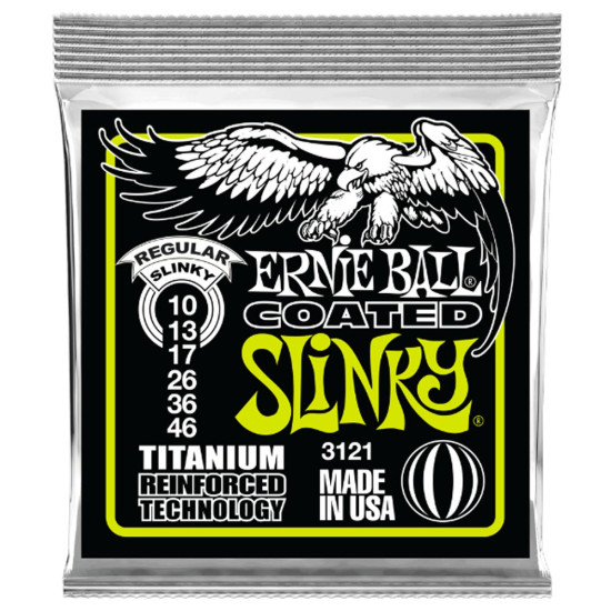 Ernie Ball 3121 Titanium RPS Coated Super Slinky 10-46