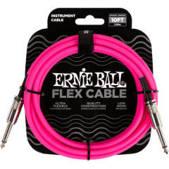 Ernie Ball 6413 Flexcable 3m gitárkábel  rózsaszín