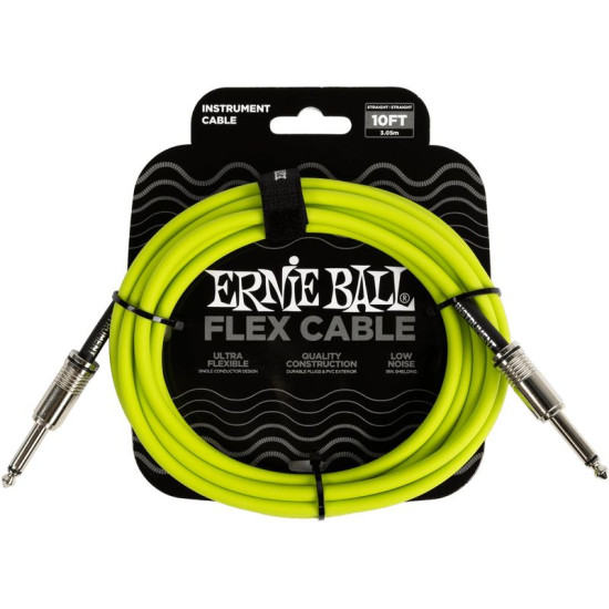 Ernie Ball 6414 Flexcable 3m gitárkábel zöld