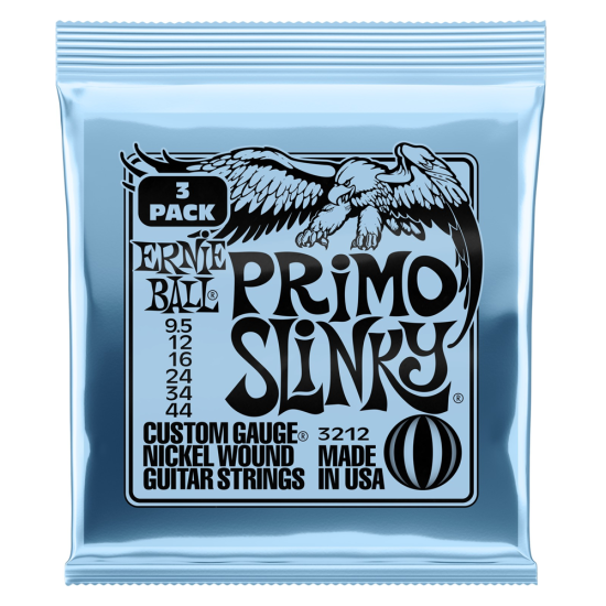Ernie Ball 3212 Primo Slinky húrkészlet 9,5-44 3 Pack