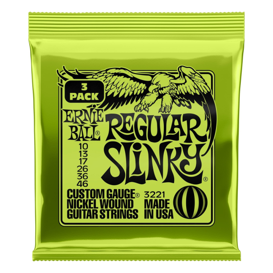 Ernie Ball 3221 Regular Slinky húrkészlet 10-46 3 Pack