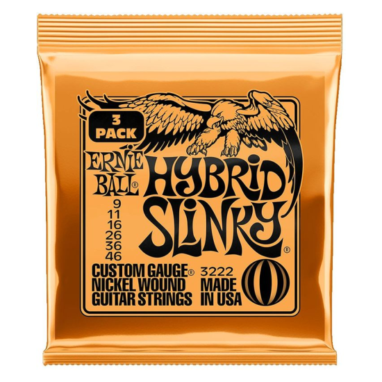 Ernie Ball 3222 Hybrid Slinky húrkészlet 9-46 3 Pack