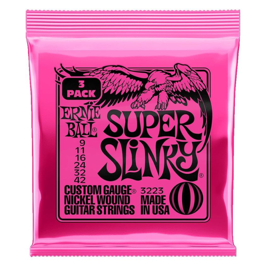 Ernie Ball 3223 Super Slinky húrkészlet 9-42 3 Pack