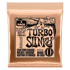 Ernie Ball 3224 Turbo Slinky húrkészlet 9,5-46 3 Pack