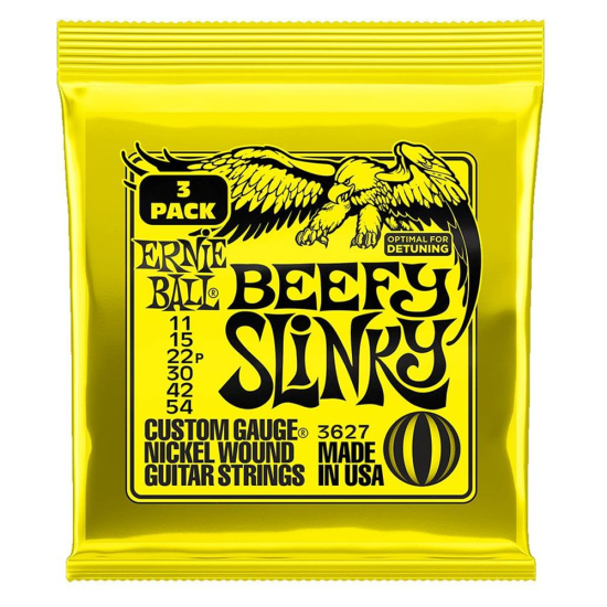 Ernie Ball 3627 Beefy Slinky húrkészlet 11-54 3 Pack