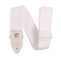 Ernie Ball 5350 gyöngyvászon heveder fehér - fehér bőrrel