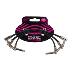 Ernie Ball 6221 Flat Ribbon Patch Kábel 15cm Fekete