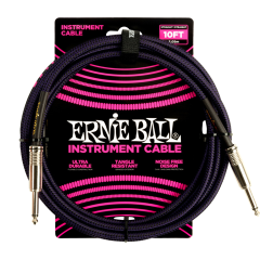 Ernie Ball 6393 fekete-lila szövetkábel 3m