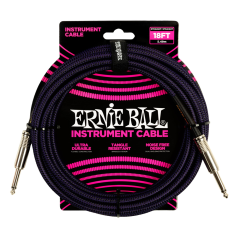 Ernie Ball 6395 fekete-lila szövetkábel 5.5m