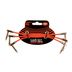Ernie Ball 6402 Flat Ribbon Patch Kábel 15cm Piros