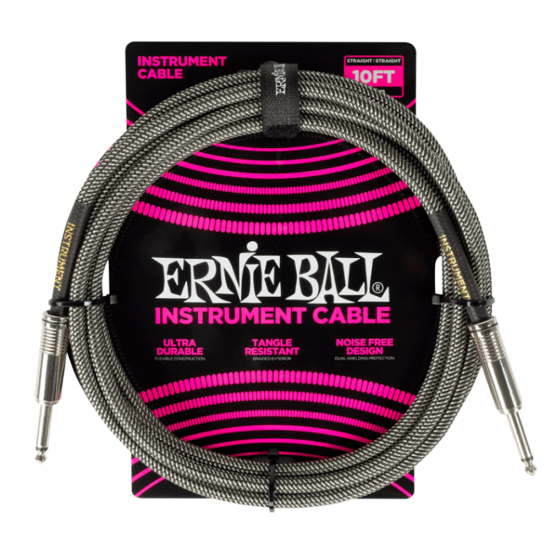 Ernie Ball 6429 Silver Fox Szövetkábel 3m