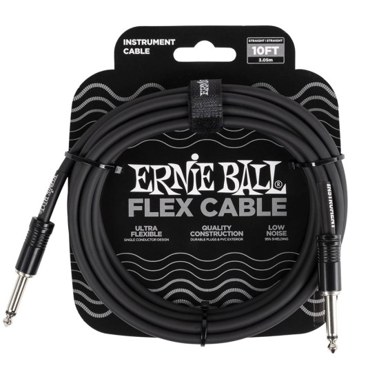 Ernie Ball 6434 Flexcable 3m gitárkábel fekete