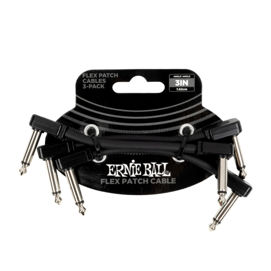 Ernie Ball 6443 Patch Kábel 7,5cm Fekete