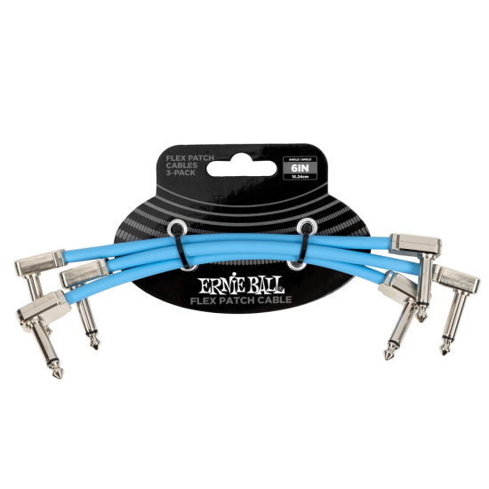 Ernie Ball 6460 Flat Patch Kábel 15cm Kék