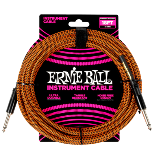 Ernie Ball 6469 Pumpkin Pie Szövetkábel 5.5m