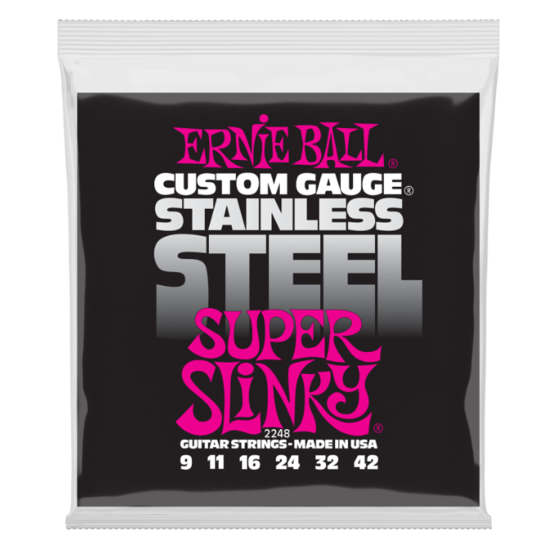 Ernie Ball 2248 Stainless Steel Super Slinky 9-42 húrkészlet