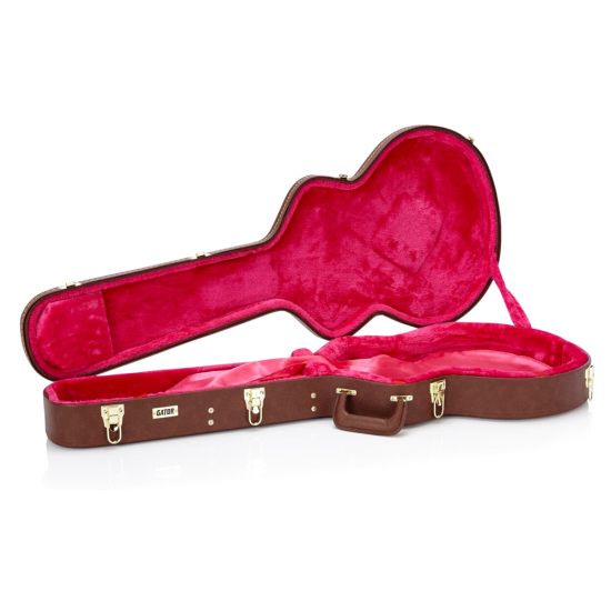 Gator GWE-335 Brown Semi-Hollow félüreges testű gitár kemény tok