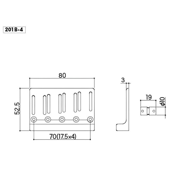 Gotoh 201B-4-B Black basszusgitár húrláb