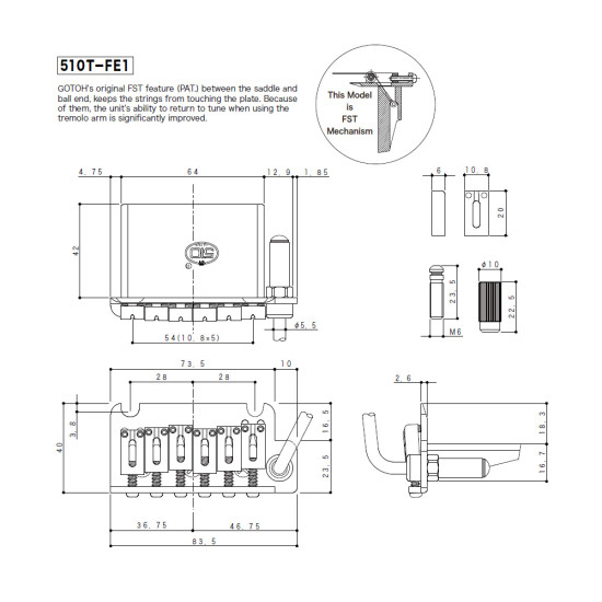 Gotoh 510T-FE1-C Chrome
