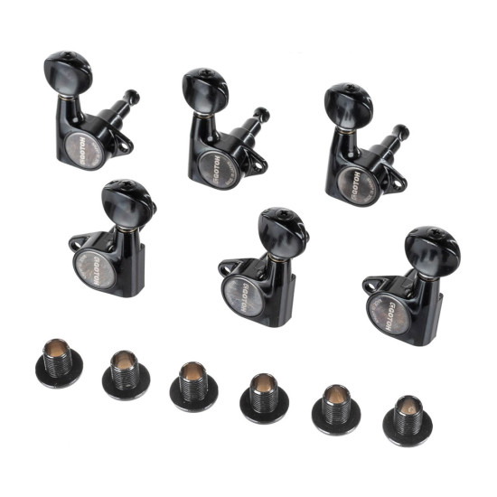 Gotoh SG301-05 3L+3R Black gitár hangolókulcs készlet