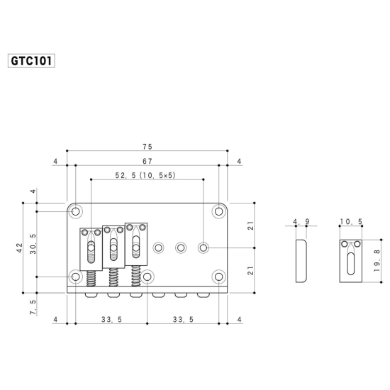 Gotoh GTC101-C húrláb króm