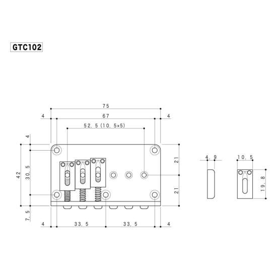 Gotoh GTC102-B húrláb fekete
