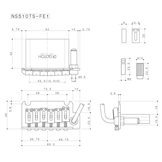 Gotoh NS510T-FE1-C Chrome