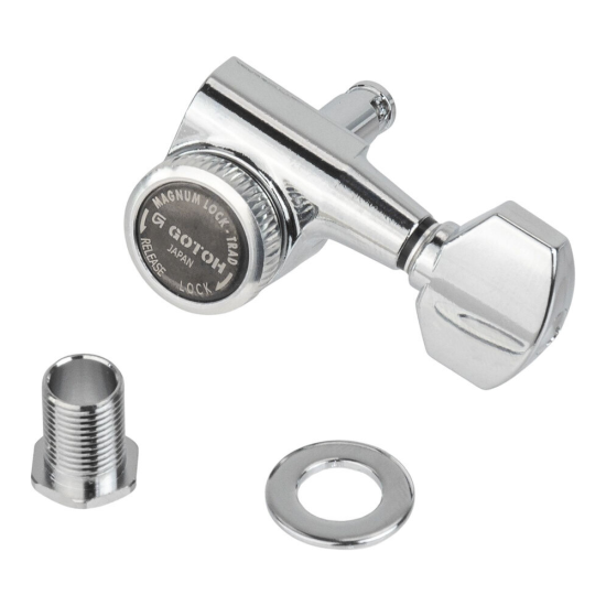 Gotoh Magnum 6L satus króm gitár hangolókulcs készlet