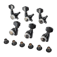 Gotoh Magnum 3+3 satus fekete gitár hangolókulcs készlet