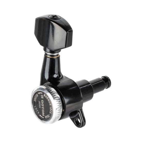 Gotoh Magnum 6L satus fekete gitár hangolókulcs készlet